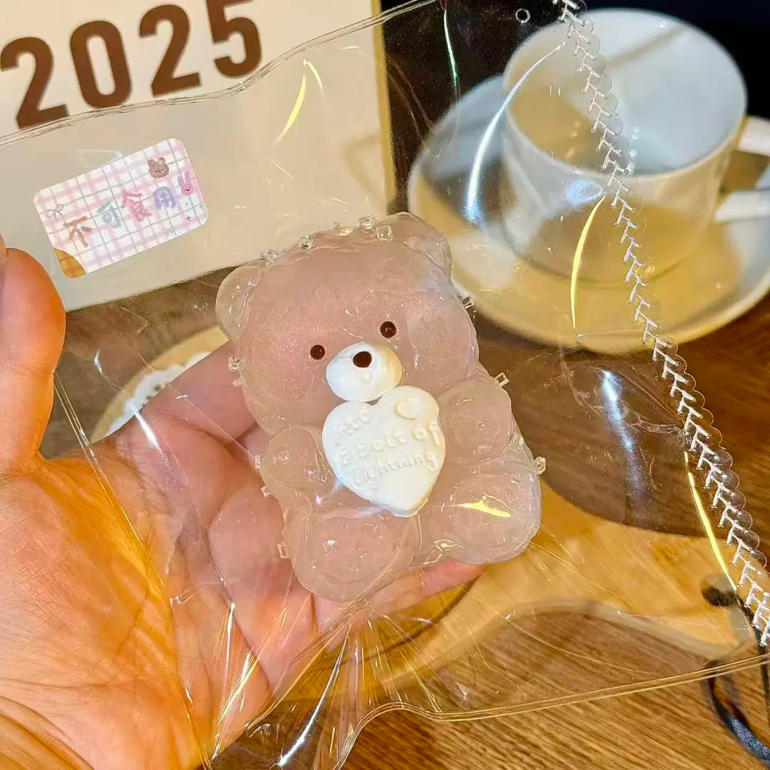 Iridescent Glitter Bear Taba Squishy — One Style detail 2