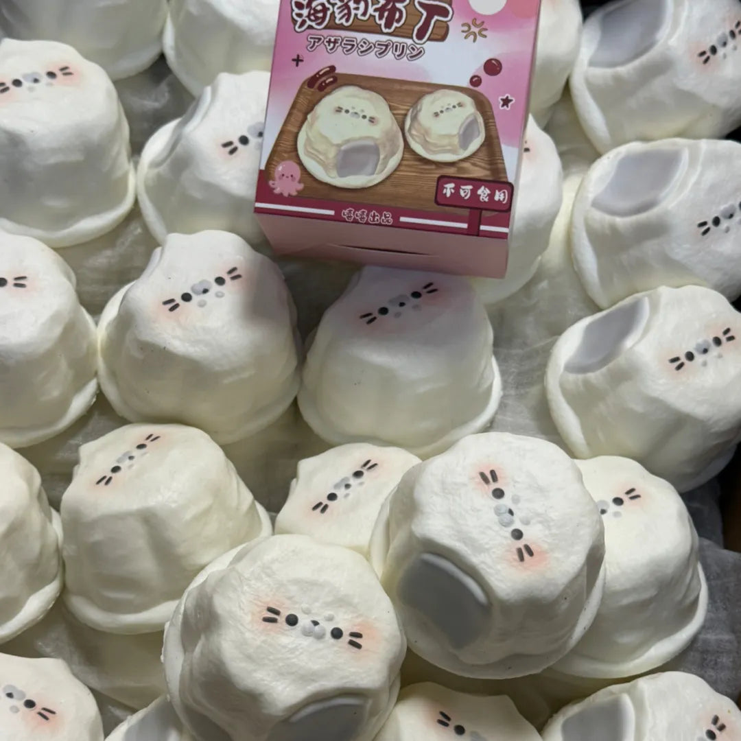 White Seal Pudding Squishy