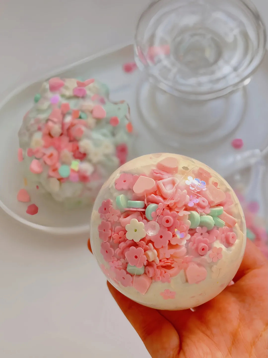 Mint Berry Milk Cake Squishy Ball