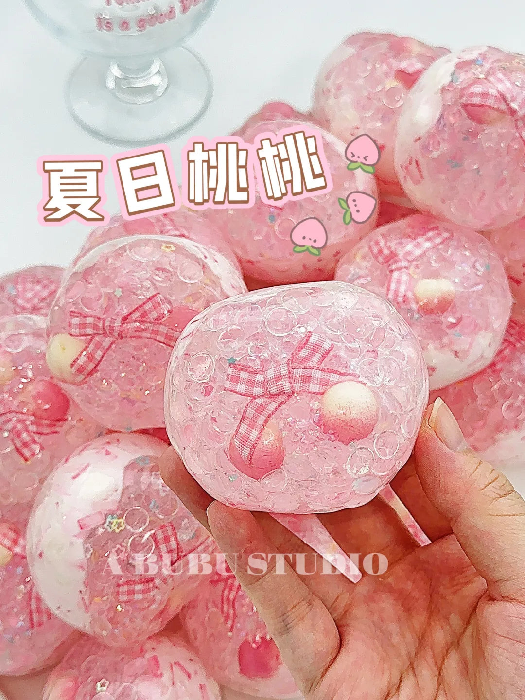 Summer Peach Vaseline Squishy Ball