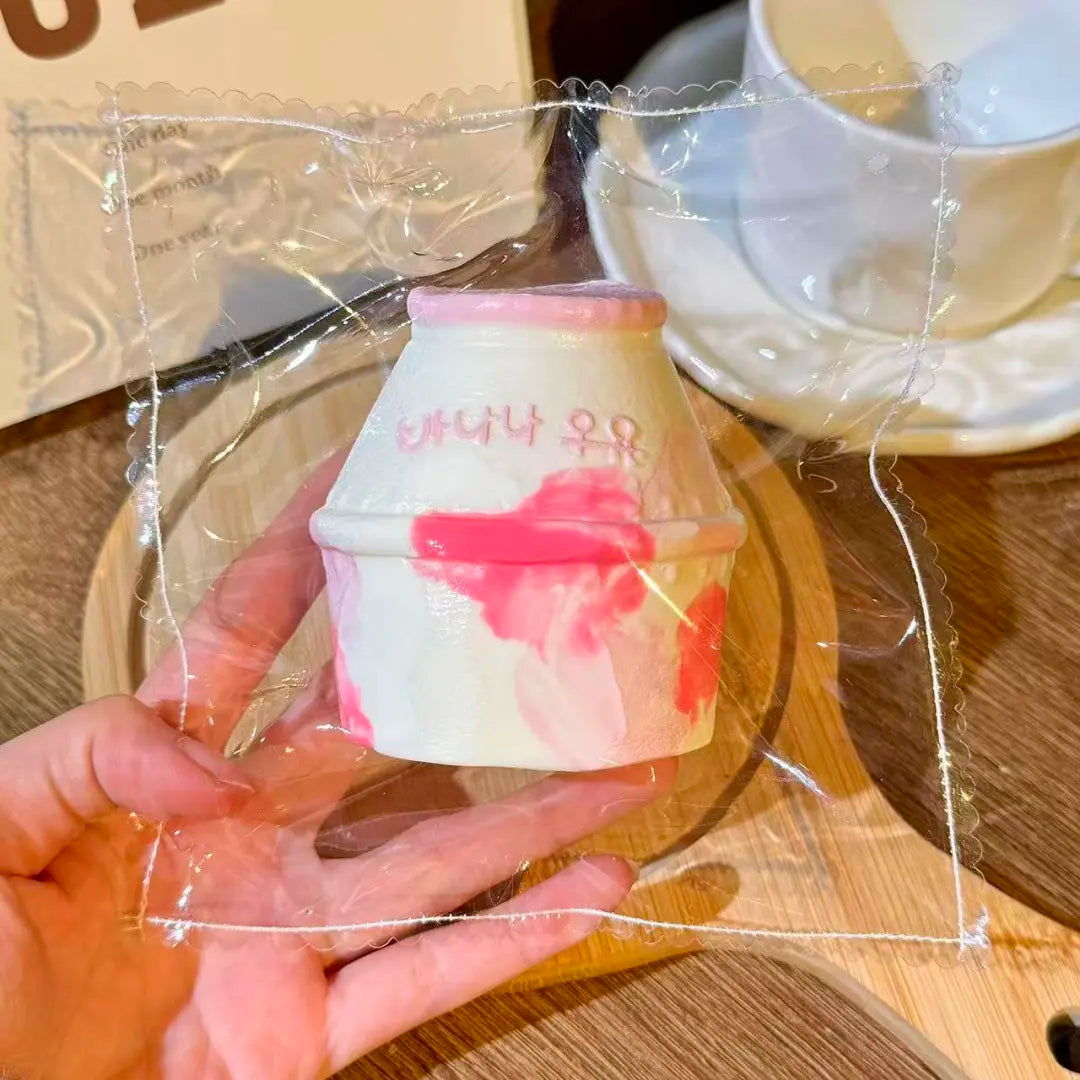 Strawberry Yogurt Drink Taba Squishy — One Style detail 4