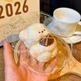 Bib Bear Taba Squishy — Cream detail 3