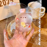 Glitter Hamster Taba Squishy — Iridescent Pink detail 2