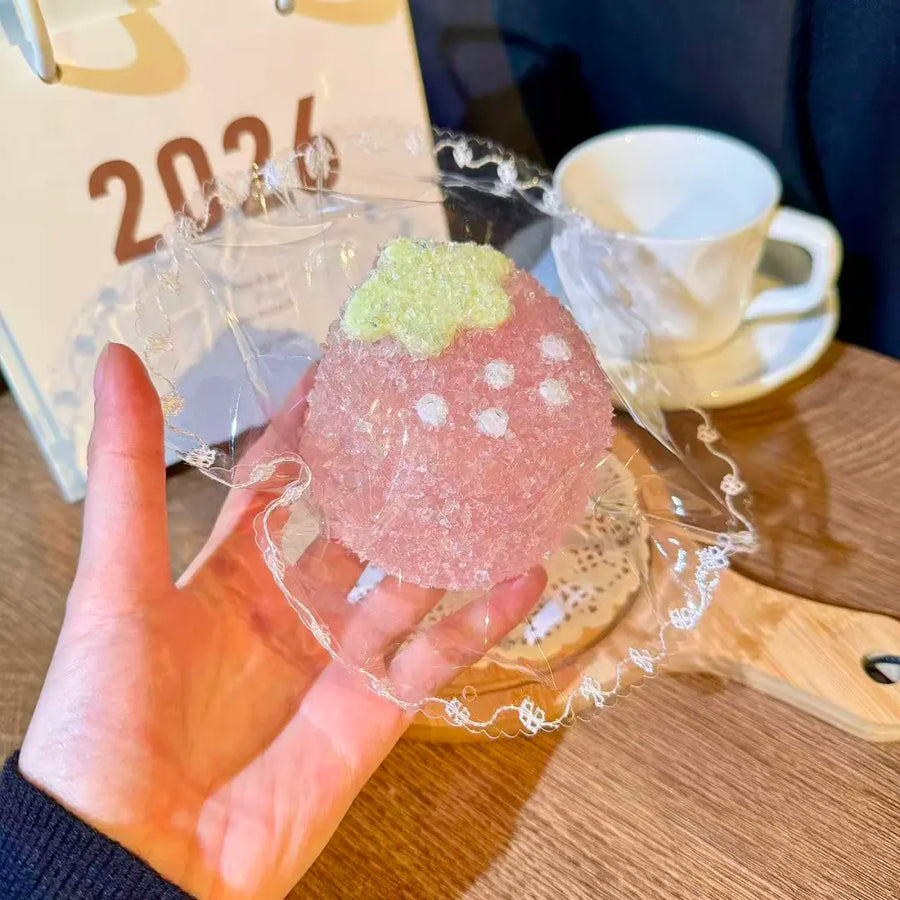 Shaved Ice Strawberry Layer Cake Taba Squishy — Strawberry Pink detail 3
