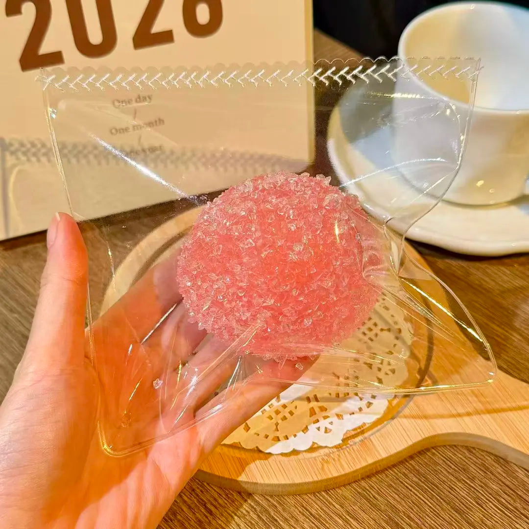 Shaved Ice Daifuku Taba Squishy — Pink detail 2