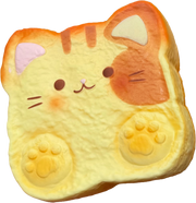 Hungry Cat Toast Squishy — product only