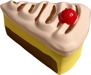 Raspberry Cake Slice Squishy — isolated product