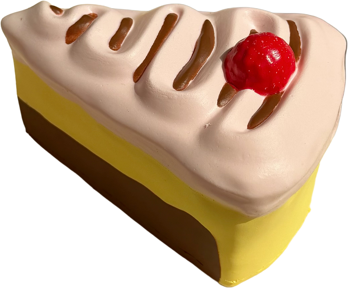 Raspberry Cake Slice Squishy — isolated product
