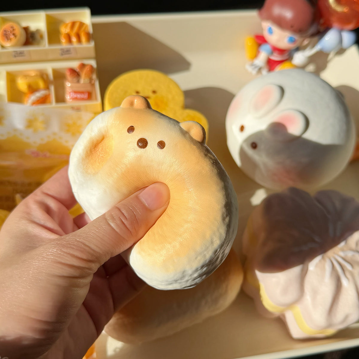 Bear Toasted Rice Cake Squishy — product photograph