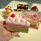 Raspberry Cake Slice Squishy — product photograph
