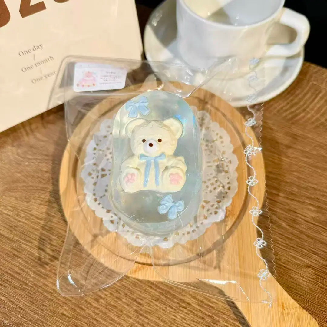 One Style — Glitter Bow Bear Taba Squishy