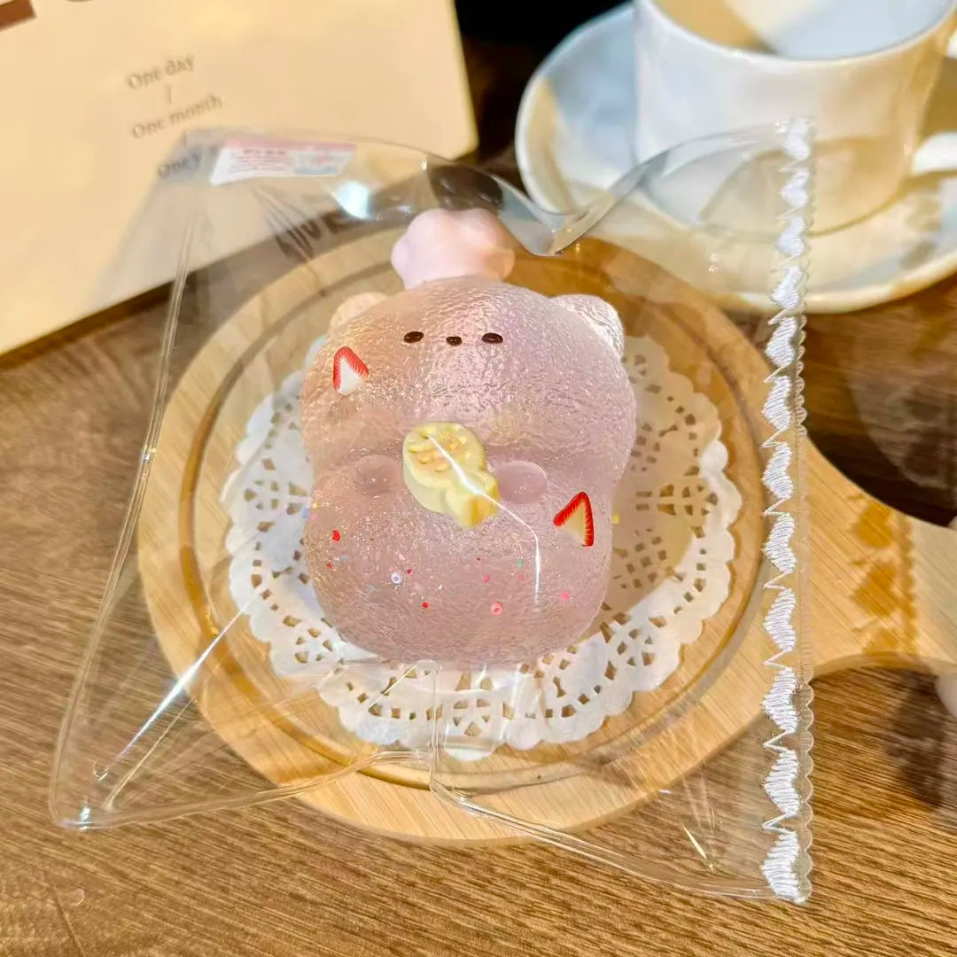 Iridescent Pink — Glitter Hamster Taba Squishy