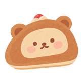 Bear Swiss Roll Squishy — PLM-SR-00E7E5B62E2B05EF — Hand-painted illustration