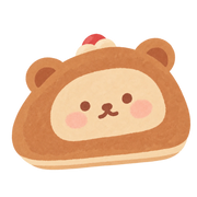 Bear Swiss Roll Squishy — PLM-SR-00E7E5B62E2B05EF — Hand-painted illustration