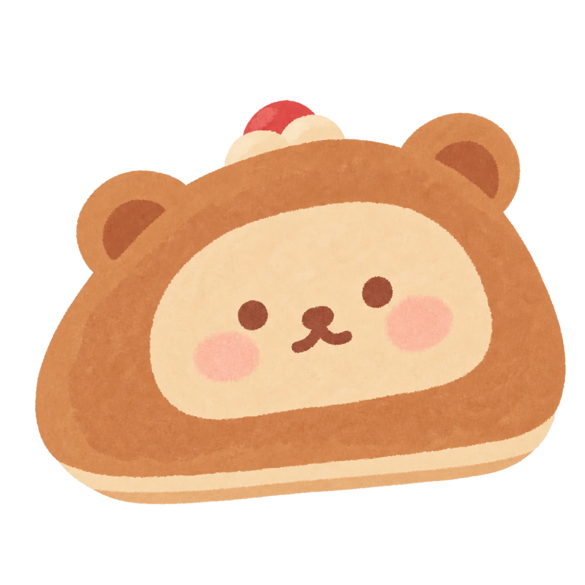 Bear Swiss Roll Squishy — PLM-SR-00E7E5B62E2B05EF — Hand-painted illustration