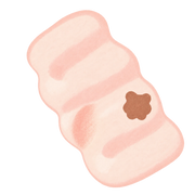 Strawberry Cream Bar Squishy — PLM-SR-01DF5F4BD374900D — Hand-painted illustration