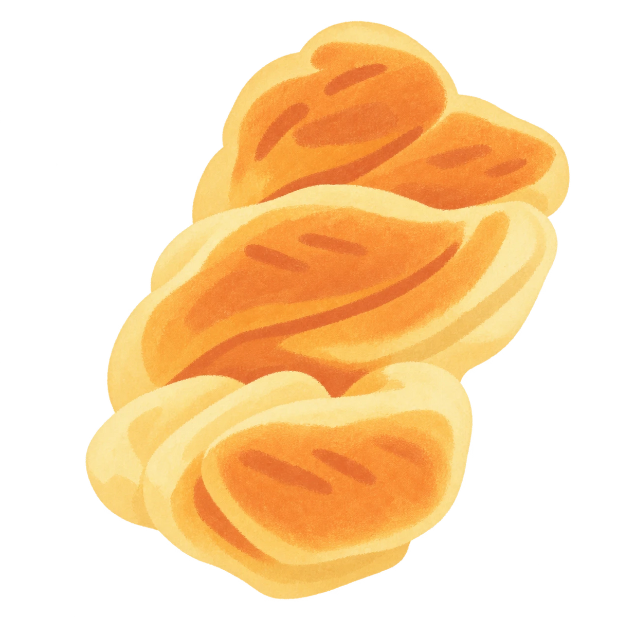 Twisted Bread Loaf Squishy — PLM-SR-033C905B777256AD — Hand-painted illustration