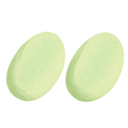 Oval Cheesecake Squishy — PLM-SR-06B1DA26C49EEE67 — Hand-painted illustration