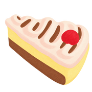 Raspberry Cake Slice Squishy — PLM-SR-0A625E75DB6684E7 — Hand-painted illustration