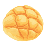 Golden Pineapple Bun Squishy — PLM-SR-0E91ADD32FA60AA0 — Hand-painted illustration