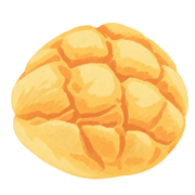 Golden Pineapple Bun Squishy — PLM-SR-0E91ADD32FA60AA0 — Hand-painted illustration