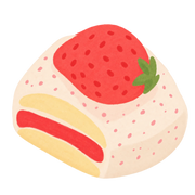 Strawberry Cream Roll Squishy — PLM-SR-11DDB392869BB51A — Hand-painted illustration