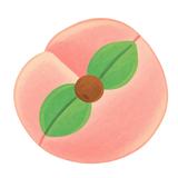 Snow Peach Squishy — PLM-SR-126AA0D63EA909E7 — Hand-painted illustration