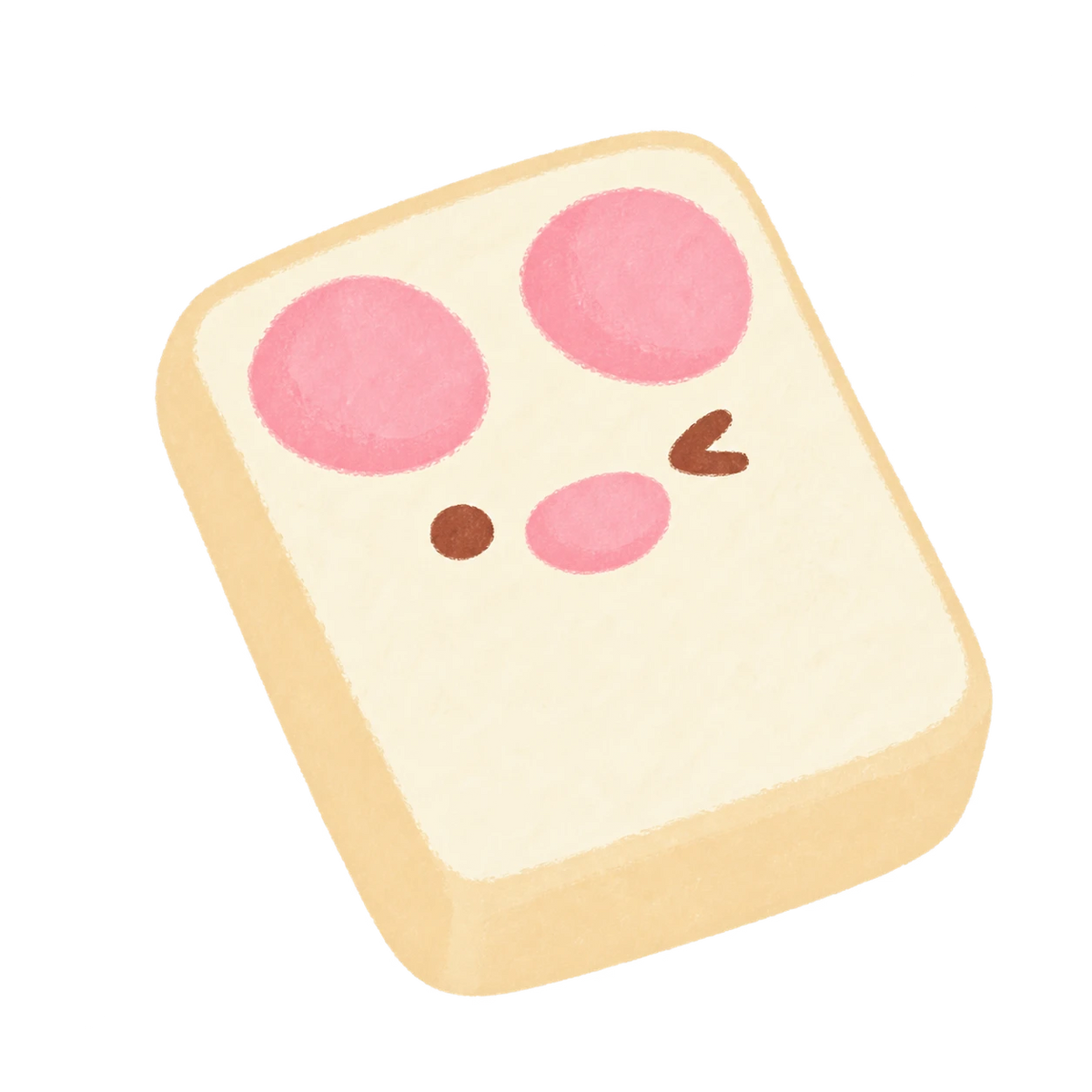 Lucky Pig Mahjong Tile Squishy — PLM-SR-18FA3DB1722327B8 — Hand-painted illustration