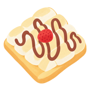 Marshmallow Toast Squishy — PLM-SR-19D340D07B75F112 — Hand-painted illustration