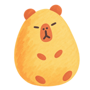 Capybara Hash Brown Squishy — PLM-SR-1E38419D16ED824F — Hand-painted illustration