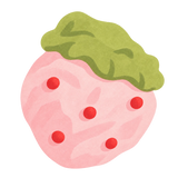 Strawberry Cream Bun Squishy — PLM-SR-23C951C9A5D23B93 — Hand-painted illustration