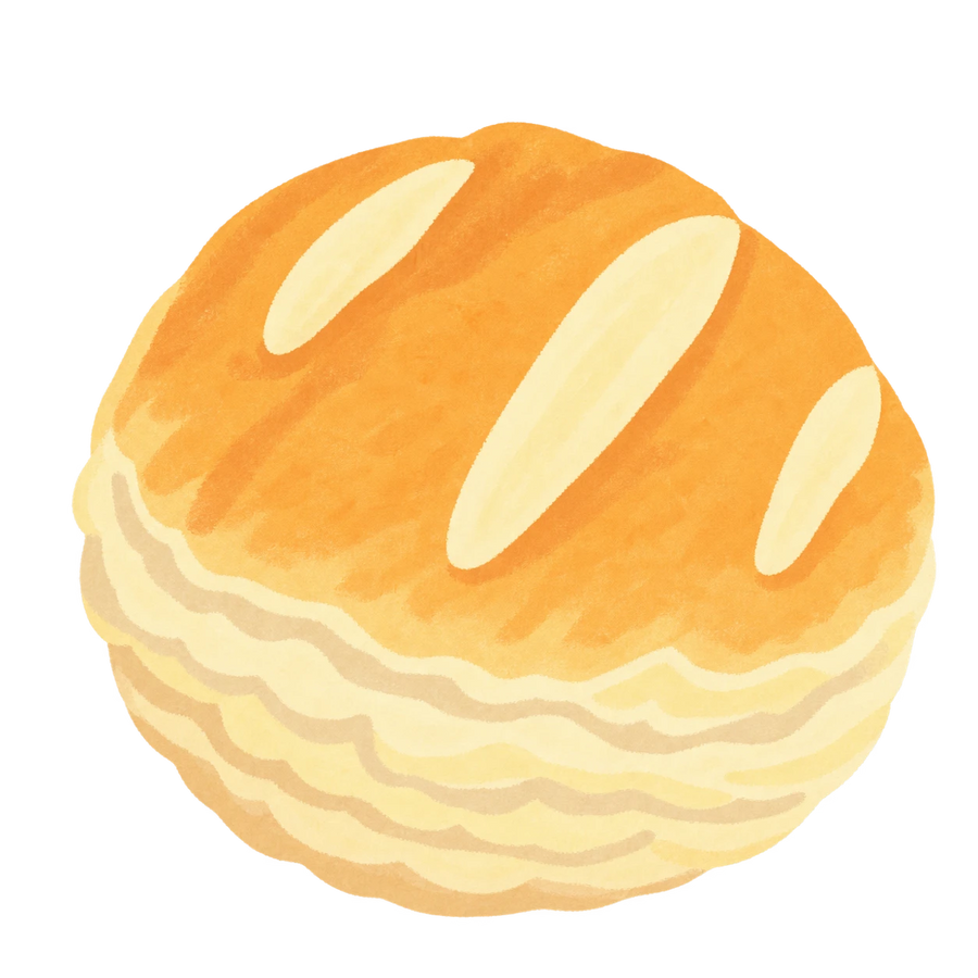 Sweetheart Pastry Squishy — PLM-SR-2B02E17AC2AA5653 — Hand-painted illustration