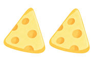 Cheese Wedge Squishy — PLM-SR-35575C2C4CFC0E2C — Hand-painted illustration