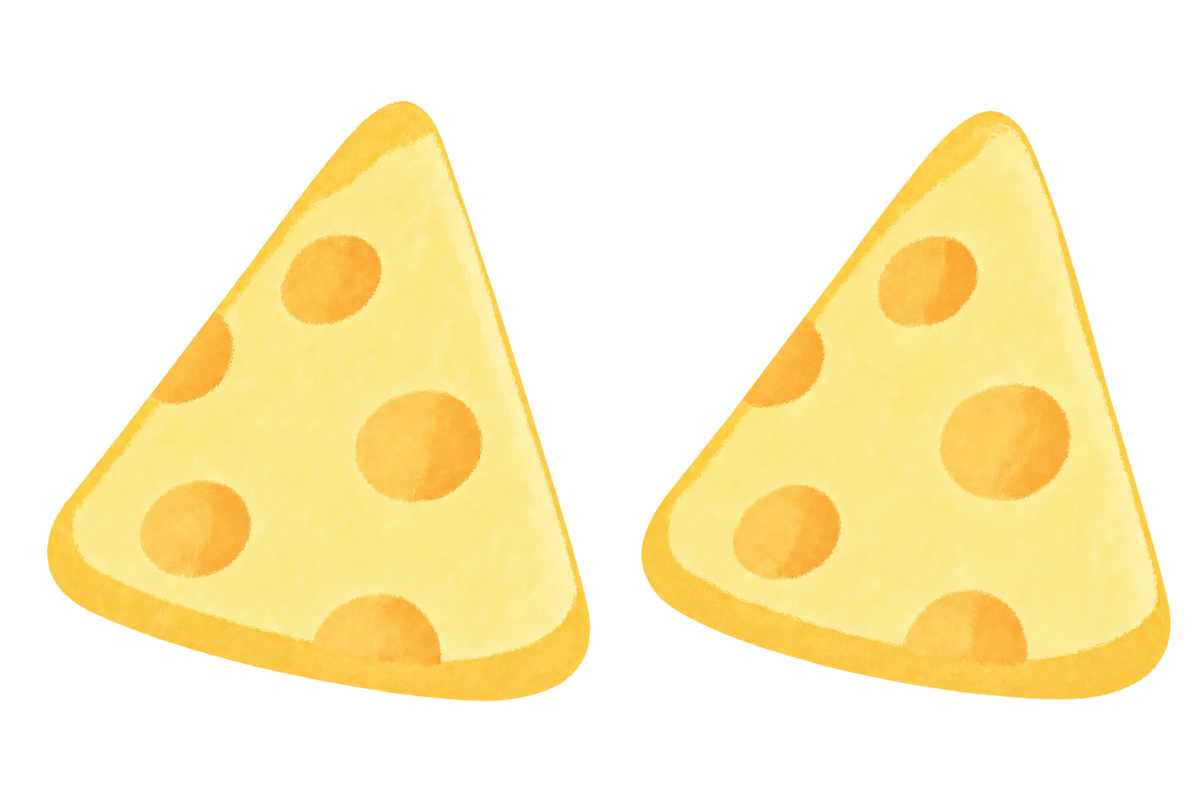 Cheese Wedge Squishy — PLM-SR-35575C2C4CFC0E2C — Hand-painted illustration