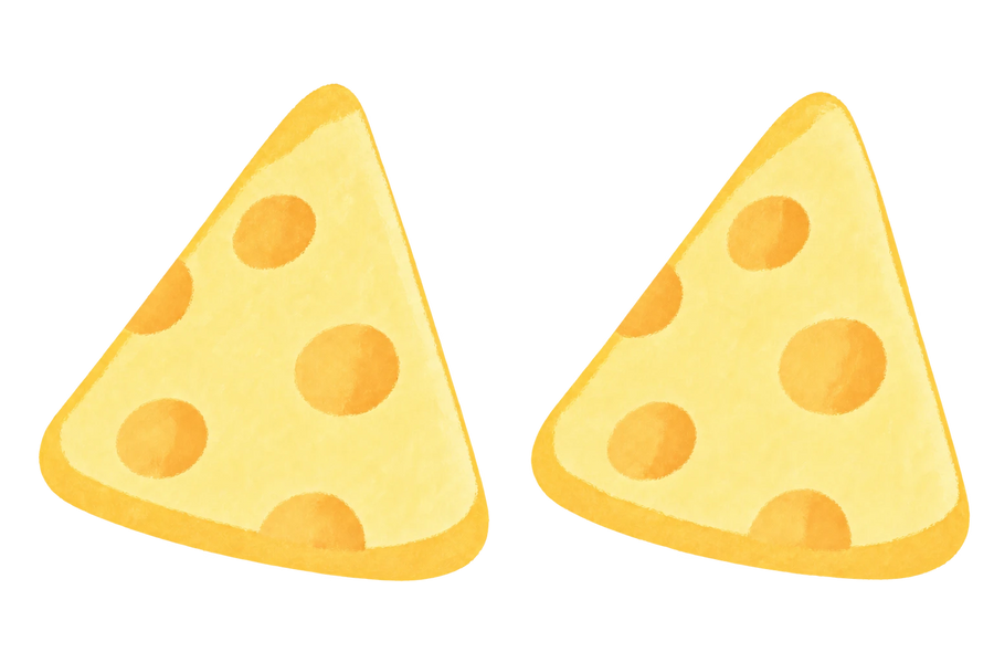 Cheese Wedge Squishy — PLM-SR-35575C2C4CFC0E2C — Hand-painted illustration