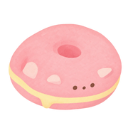 Bear Bagel Squishy — PLM-SR-36DB62CCFB5602EE — Hand-painted illustration