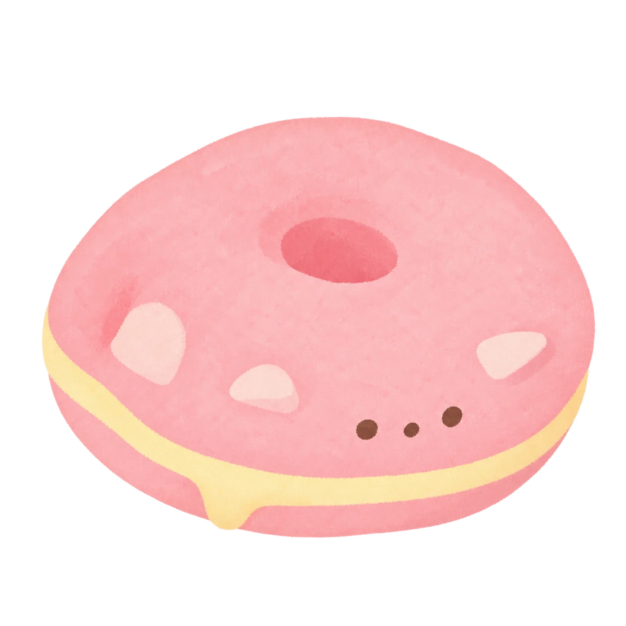 Bear Bagel Squishy — PLM-SR-36DB62CCFB5602EE — Hand-painted illustration
