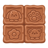 Chocolate Bread Squares Squishy — PLM-SR-3F3EE3B4647B08EB — Hand-painted illustration