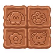 Chocolate Bread Squares Squishy — PLM-SR-3F3EE3B4647B08EB — Hand-painted illustration