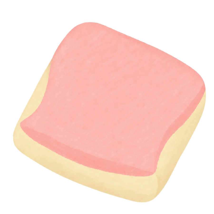 Two-Tone Rice Cake Squishy — PLM-SR-428DCA91BA5EC046 — Hand-painted illustration