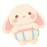 Baby Bunny Squishy — PLM-SR-5831CD9BCF9CEEA6 — Hand-painted illustration