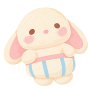 Baby Bunny Squishy — PLM-SR-5831CD9BCF9CEEA6 — Hand-painted illustration