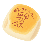Baker's Milk Bun Squishy — PLM-SR-5B96C9AA05171E24 — Hand-painted illustration