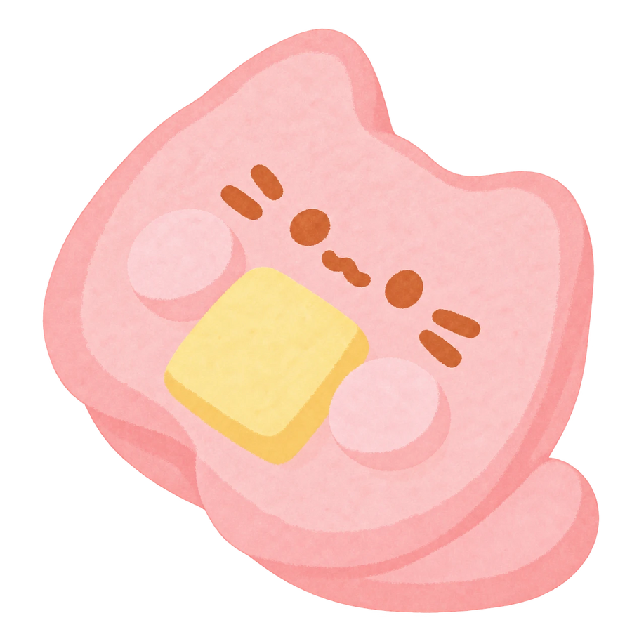 Butter Cat Squishy — PLM-SR-611A0185788D989C — Hand-painted illustration