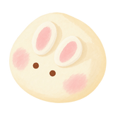 Bunny Milk Bun Squishy — PLM-SR-69BC3EF8B14556EE — Hand-painted illustration