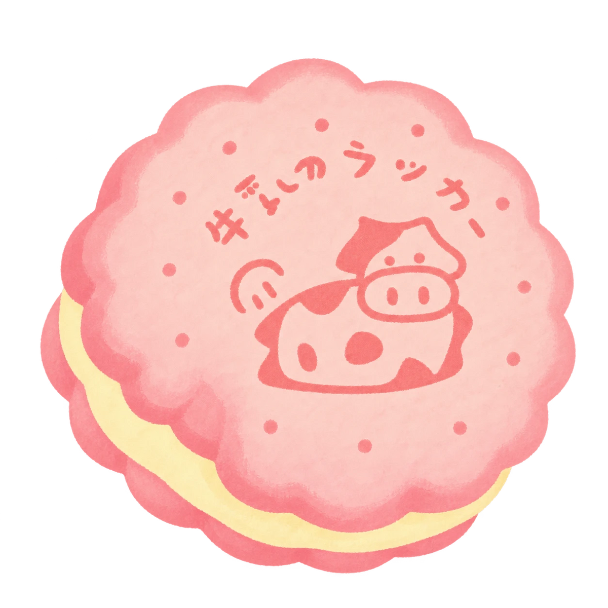 Cow Milk Cookie Squishy — PLM-SR-6B320B8250F4EC27 — Hand-painted illustration