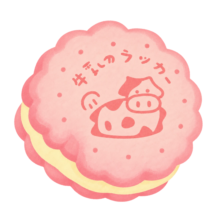 Cow Milk Cookie Squishy — PLM-SR-6B320B8250F4EC27 — Hand-painted illustration