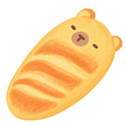 Capybara Baguette Squishy — PLM-SR-6F8D1ACE05C90482 — Hand-painted illustration