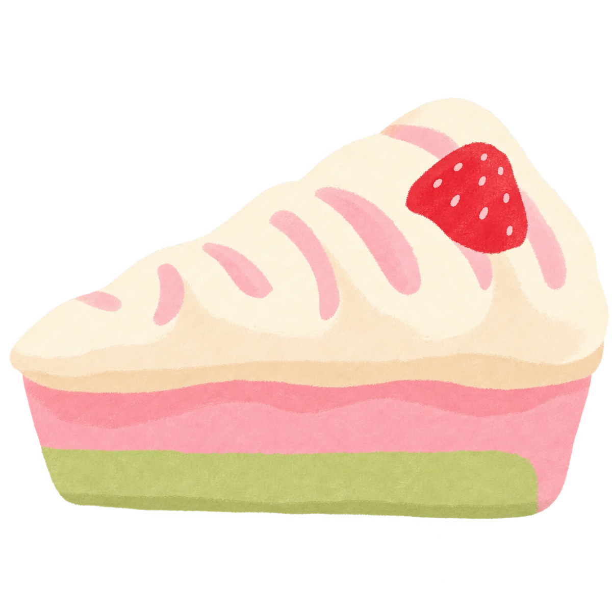 Raspberry Cake Slice Squishy — PLM-SR-7668C698FA8E164A — Hand-painted illustration
