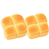 Four-Bun Loaf Squishy — PLM-SR-93F363639E5D1950 — Hand-painted illustration